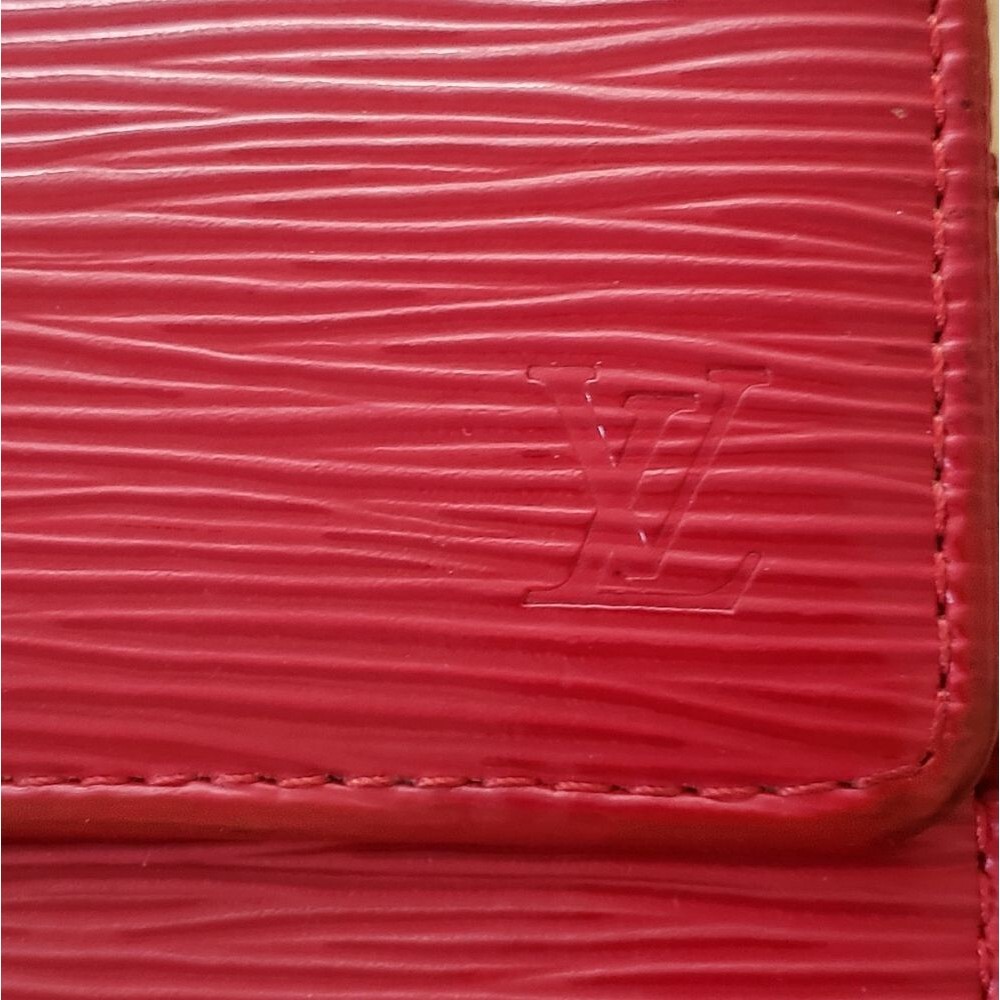 Authentic Louis Vuitton Epi Sarah Long Wallet Red Rouge Portefeuille Leather - Picture 14 of 16